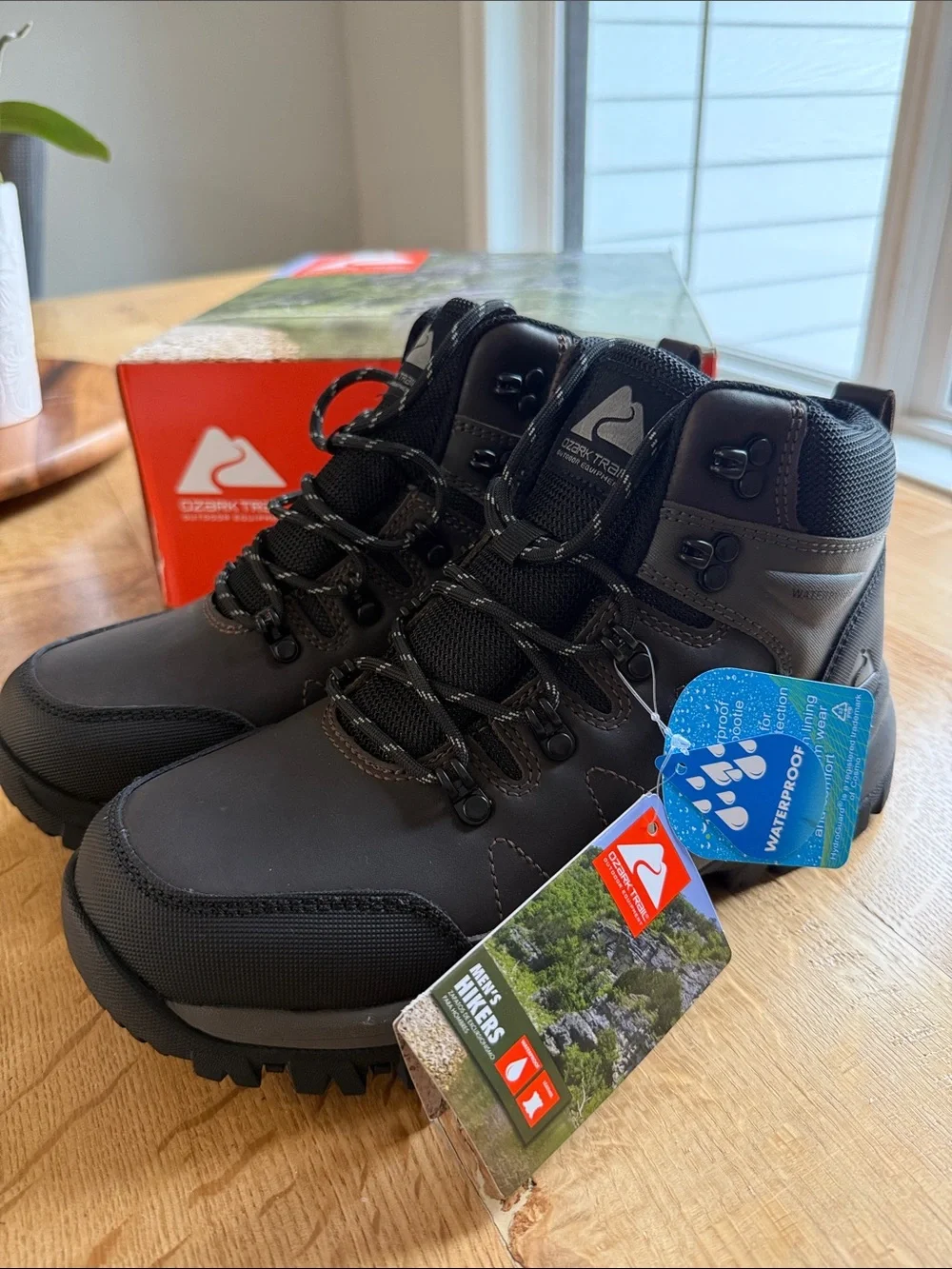 Ozark Trail Black Waterproof Hiking Boots